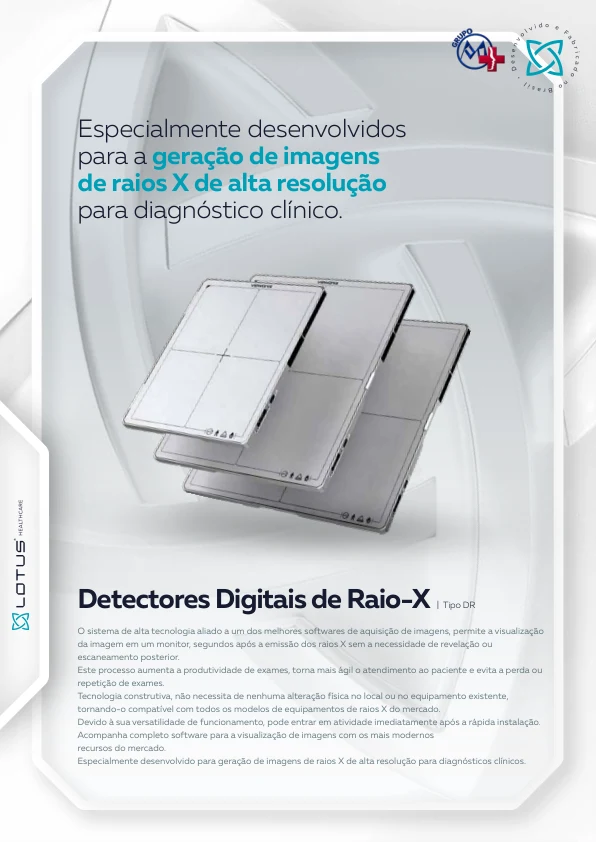Capa do catálogo Detectores digitais de Raio-X — Tipo DR